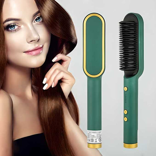 Generic 3-in-1 Hair Straightener Brush – Detangling, Styling & Hair Massager