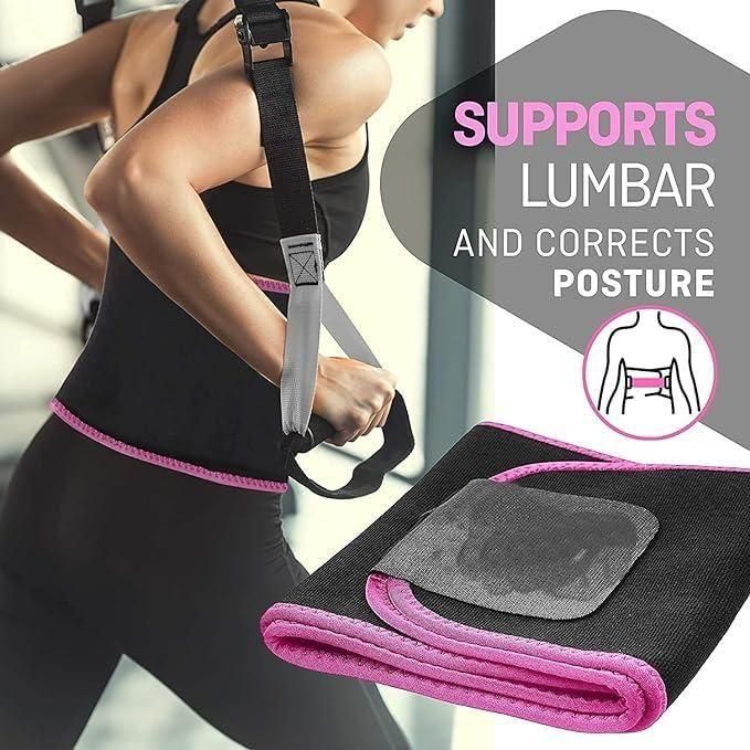 Adjustable Waist Trimmer Belt for Men & Women – Sweat Belt, Neoprene Belly Wrap for Workout, Fitness & Waist Support