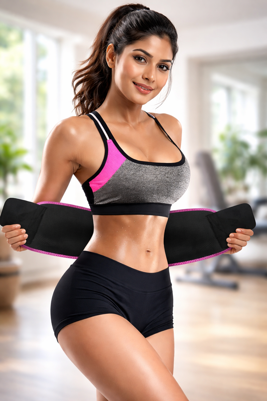 Adjustable Waist Trimmer Belt for Men & Women – Sweat Belt, Neoprene Belly Wrap for Workout, Fitness & Waist Support